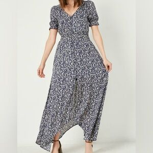 Hayden Navy Floral High Low Dress